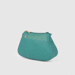 Teal Green Solid Sling Bag